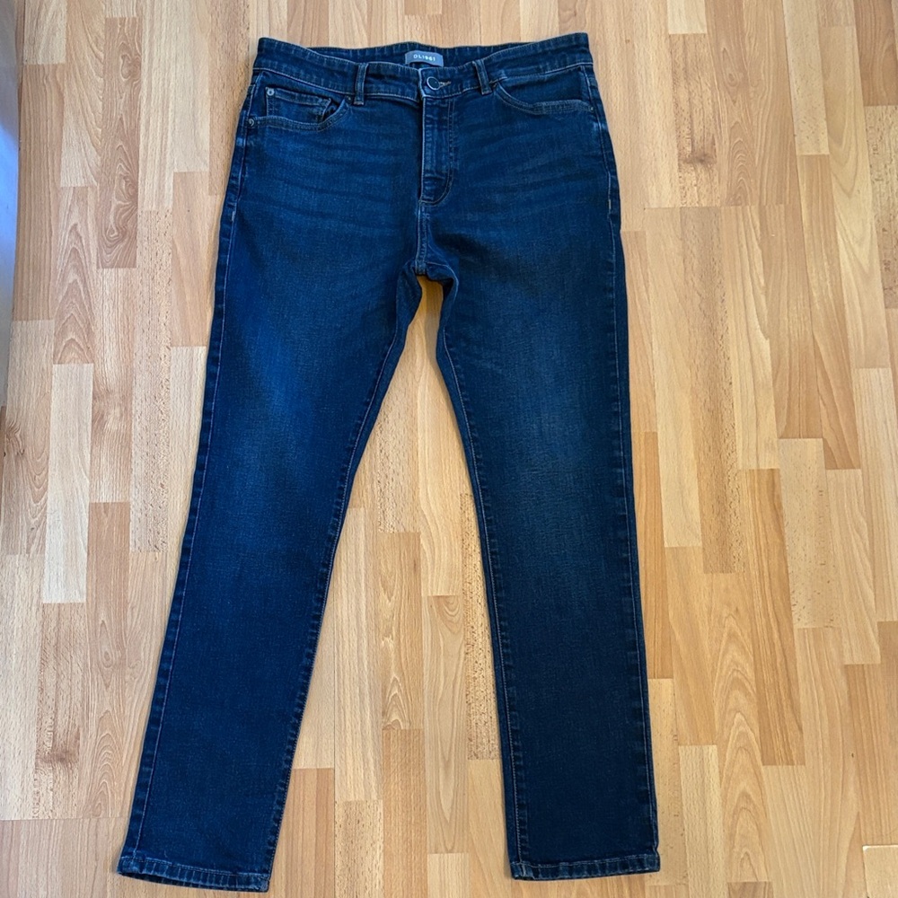 DL1961 Men's Dark Indigo Cooper tapered Slim revolver Jeans size 33x32